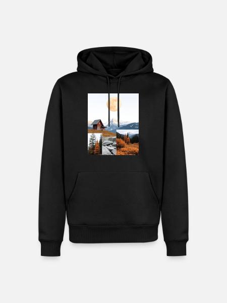 Hut. - Men’s Premium Organic Hoodie - black