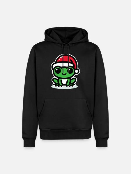 Christmas Frog Frog - Men’s Premium Organic Hoodie - black
