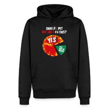 Design für leidenschaftliche Saucen-Fans - Männer Premium Bio Hoodie - Schwarz - Vorne - Nico (187cm)