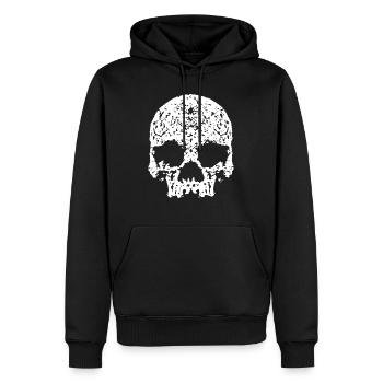 Totenkopf / Crâne - Sweat à capuche Premium bio Homme - noir - Devant - Nico (187cm)