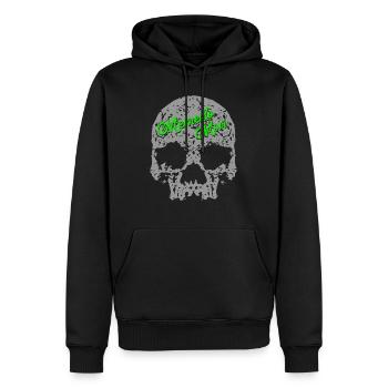 Crâne Memento Mori - Sweat à capuche Premium bio Homme - noir - Devant - Nico (187cm)