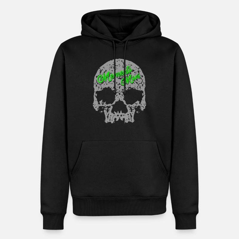 Crâne Memento Mori - Sweat à capuche Premium bio Homme - noir