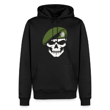 Armée - Sweat à capuche Premium bio Homme - noir - Devant - Nico (187cm)