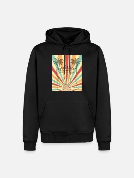 Retroooboarding - Männer Premium Bio Hoodie - Schwarz