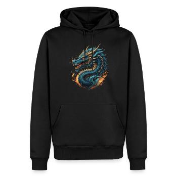 chinesischer feuerdrache - Männer Premium Bio Hoodie - Schwarz - Vorne - Nico (187cm)