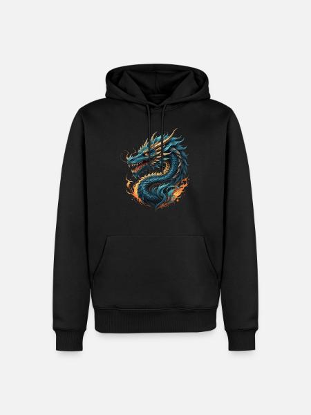 Chinese Fire Dragon - Men’s Premium Organic Hoodie - black