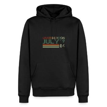 39. Geburtstag Juli Jahrgang 1984 Vintage - Männer Premium Bio Hoodie - Schwarz - Vorne - Nico (187cm)