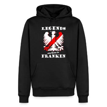 Die Franken aus Süddeutschland - Männer Premium Bio Hoodie - Schwarz - Vorne - Nico (187cm)