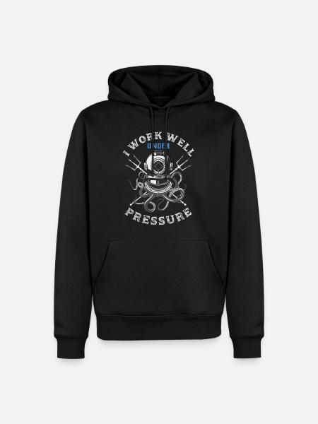23F 0321 bk - Männer Premium Bio Hoodie - Schwarz