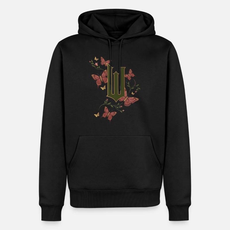 Wicked Design Logo Avec Des Papillons - Sweat à capuche Premium bio Homme - noir