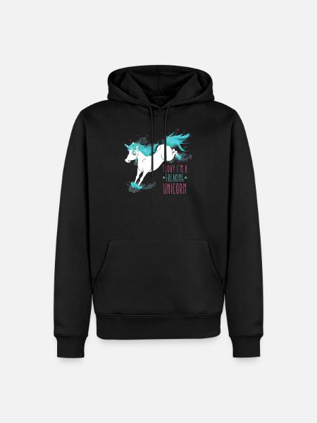 Today I´m a freaking unicorn - Men’s Premium Organic Hoodie - black