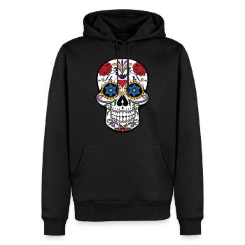 Calavera - Men’s Premium Organic Hoodie - black - Front - Nico (187cm)