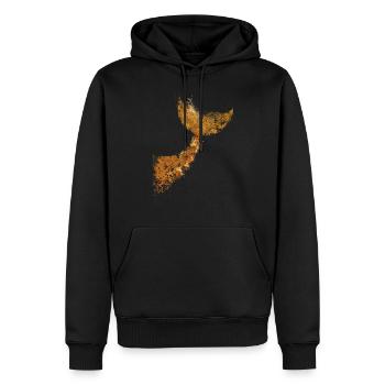 Whale - Whale Tail - Männer Premium Bio Hoodie - Schwarz - Vorne - Nico (187cm)