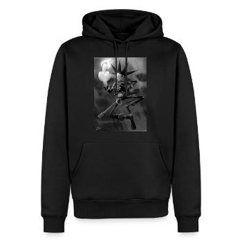 PUNK - Männer Premium Bio Hoodie - Schwarz - Vorne - Nico (187cm)