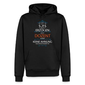 Dozent Beruf - Männer Premium Bio Hoodie - Schwarz - Vorne - Nico (187cm)