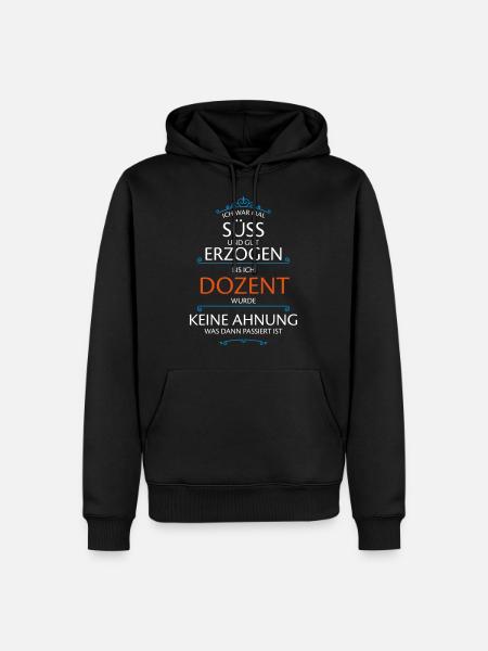 Dozent Beruf - Männer Premium Bio Hoodie - Schwarz