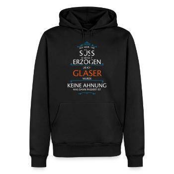 Glaser Beruf - Männer Premium Bio Hoodie - Schwarz - Vorne - Nico (187cm)