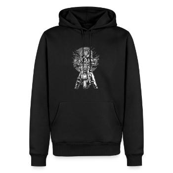 Indian Chief Motorcycle - Sweat à capuche Premium bio Homme - noir - Devant - Nico (187cm)