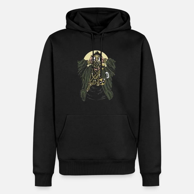 gasmask Gangsta - Sweat à capuche Premium bio Homme - noir
