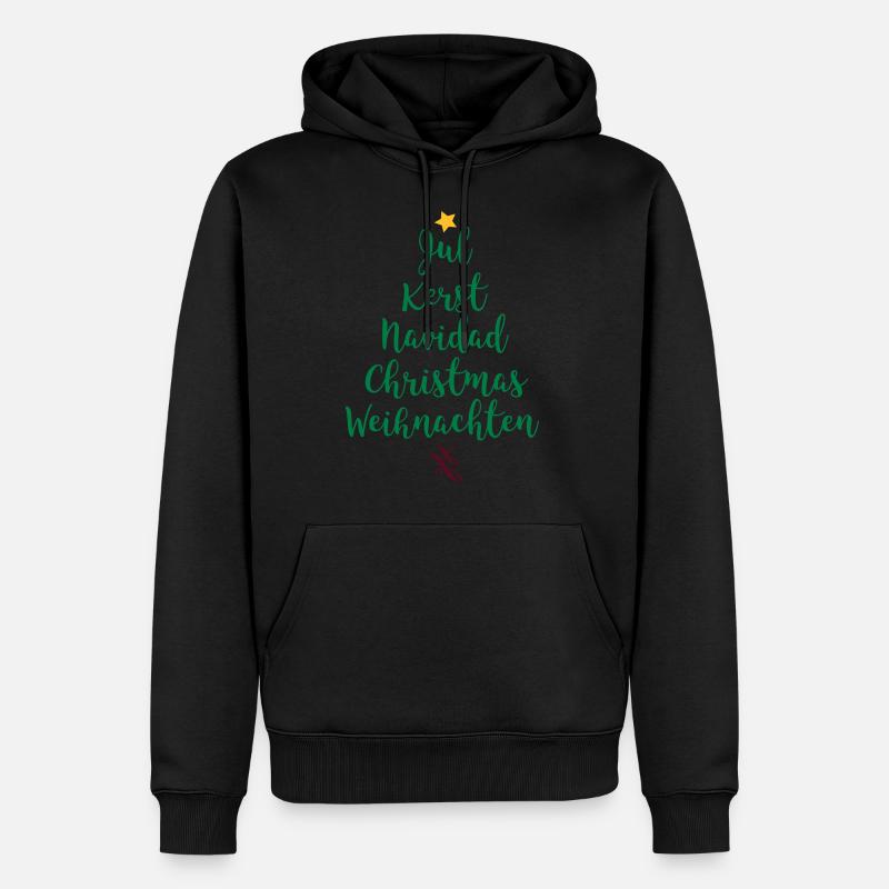 Weihnachtsbaum - Männer Premium Bio Hoodie - Schwarz