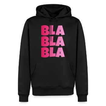 BLA BLA BLAS - Sweat à capuche Premium bio Homme - noir - Devant - Nico (187cm)