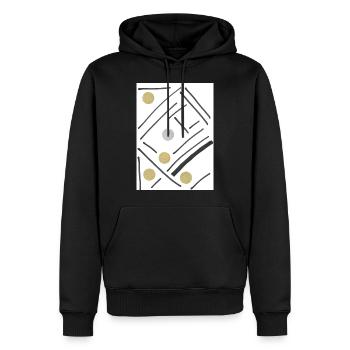 Sugar - Sweat à capuche Premium bio Homme - noir - Devant - Nico (187cm)