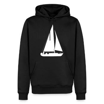 Voilier Voilier Voilier Sports nautiques - Sweat à capuche Premium bio Homme - noir - Devant - Nico (187cm)