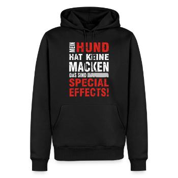 Design fou amateur de chien drôle cadeau - Sweat à capuche Premium bio Homme - noir - Devant - Nico (187cm)