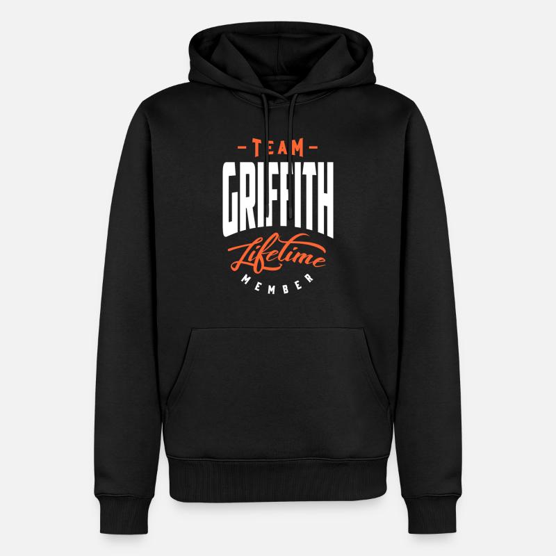Nom Griffith - Sweat à capuche Premium bio Homme - noir