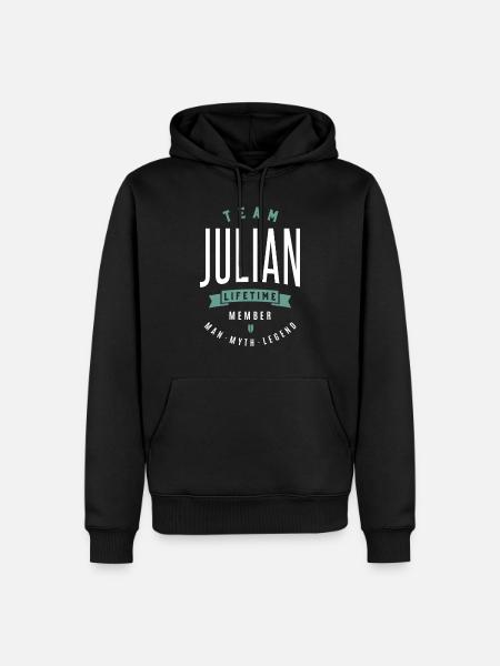 Name Julian - Men’s Premium Organic Hoodie - black