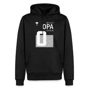 Bestes Opa - Männer Premium Bio Hoodie - Schwarz - Vorne - Nico (187cm)