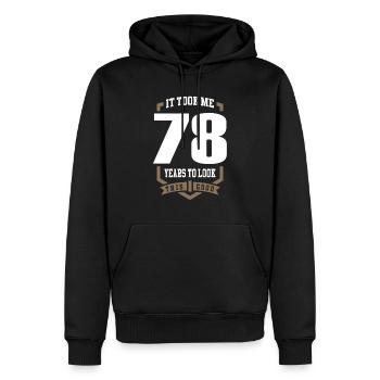 Es dauerte 78 Jahre - Männer Premium Bio Hoodie - Schwarz - Vorne - Nico (187cm)