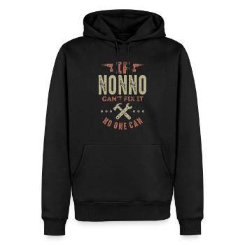 Nonno kann es nicht reparieren - Männer Premium Bio Hoodie - Schwarz - Vorne - Nico (187cm)