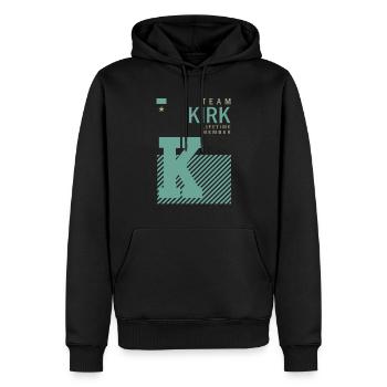 Équipe Kirk à vie - Sweat à capuche Premium bio Homme - noir - Devant - Nico (187cm)