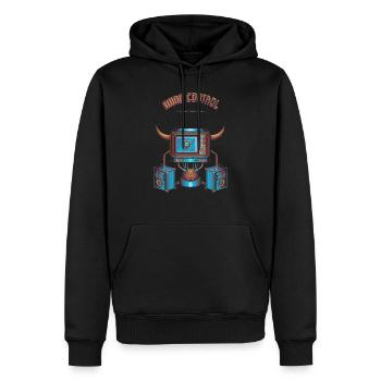 Mind Control - Sweat à capuche Premium bio Homme - noir - Devant - Nico (187cm)
