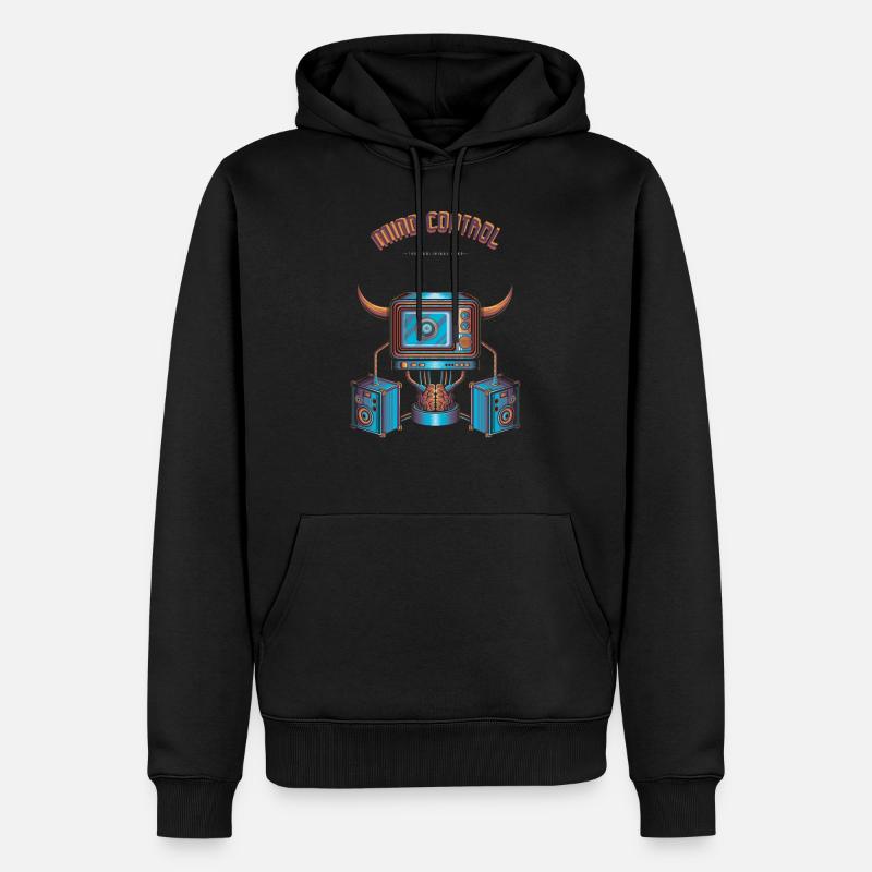 Mind Control - Männer Premium Bio Hoodie - Schwarz
