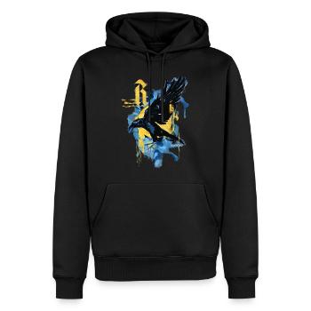 Harry Potter Haus Ravenclaw Rabe - Männer Premium Bio Hoodie - Schwarz - Vorne - Nico (187cm)