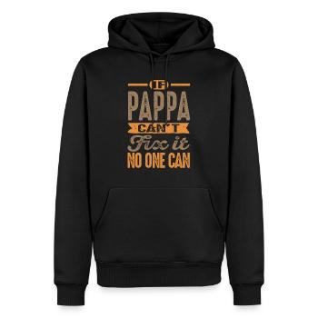 Pappa kann es nicht reparieren - Männer Premium Bio Hoodie - Schwarz - Vorne - Nico (187cm)