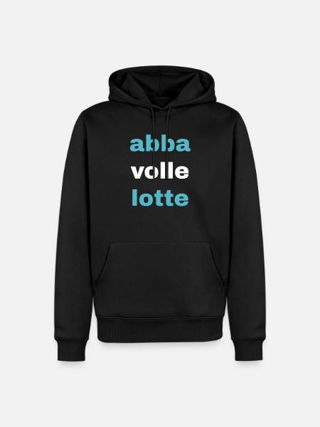 aber volle lotte - Männer Premium Bio Hoodie - Schwarz