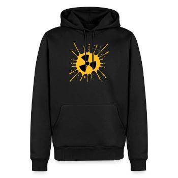 atomar symbol radioaktiv warnung vorsicht hinweis - Männer Premium Bio Hoodie - Schwarz - Vorne - Nico (187cm)