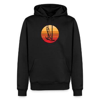 Sunset Sunset - Sweat à capuche Premium bio Homme - noir - Devant - Nico (187cm)