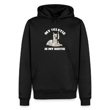Mein Westie ist mein Bestie - Ein süßes West Highland - Männer Premium Bio Hoodie - Schwarz - Vorne - Nico (187cm)