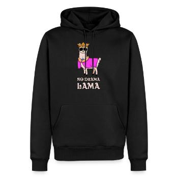 No Drama Lama Dramaqueen Geschenk - Männer Premium Bio Hoodie - Schwarz - Vorne - Nico (187cm)
