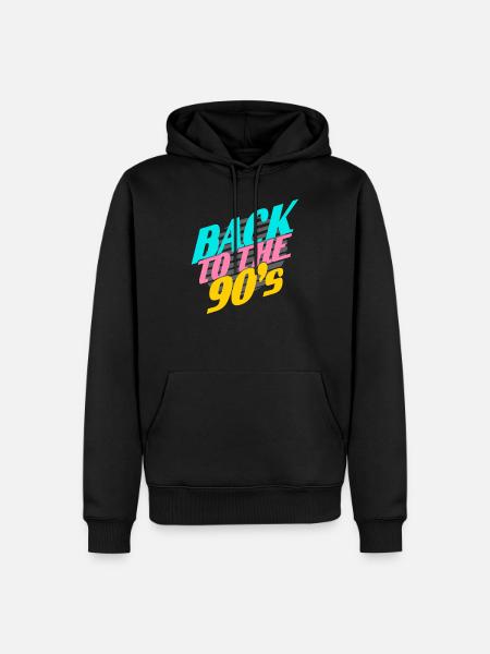 Back to the 90' s - Men’s Premium Organic Hoodie - black