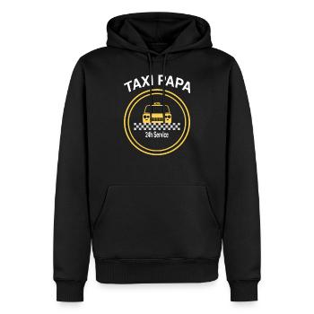Taxi Papa - Männer Premium Bio Hoodie - Schwarz - Vorne - Nico (187cm)