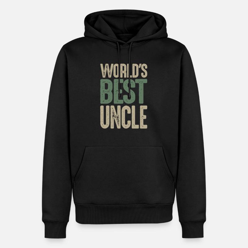 Meilleur oncle du monde - Sweat à capuche Premium bio Homme - noir