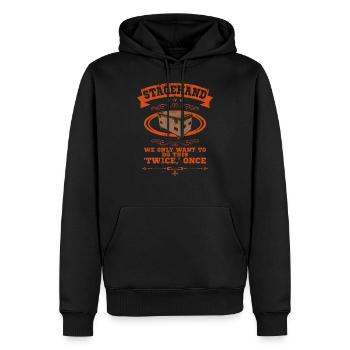 Stagehand Stagecrew Crew Roadie Event Geschenk - Männer Premium Bio Hoodie - Schwarz - Vorne - Nico (187cm)