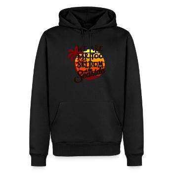 We Are Far Too Seldom At The Seaside Sea - Men’s Premium Organic Hoodie - black - Front - Nico (187cm)