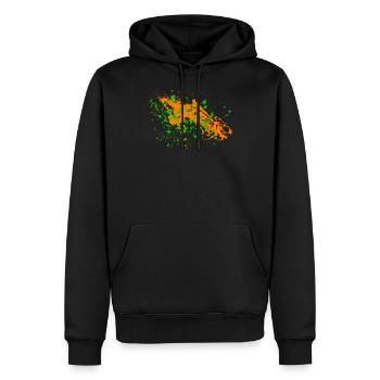 Splashes of color! Colorful splash design. Gift. - Men’s Premium Organic Hoodie - black - Front - Nico (187cm)