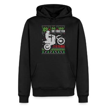 Motocross moche de Noël - Sweat à capuche Premium bio Homme - noir - Devant - Nico (187cm)